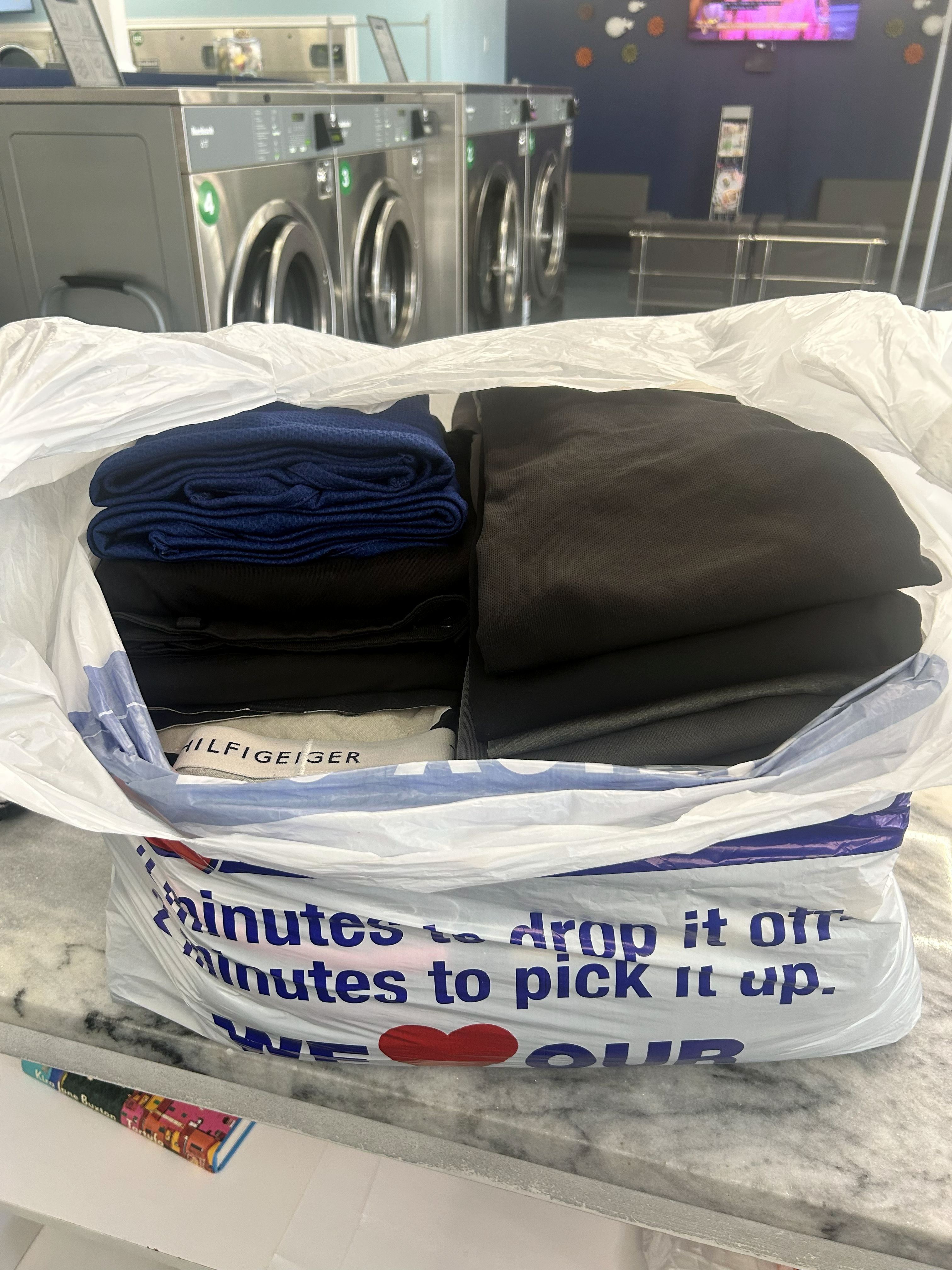 Folded Bagged Laundry